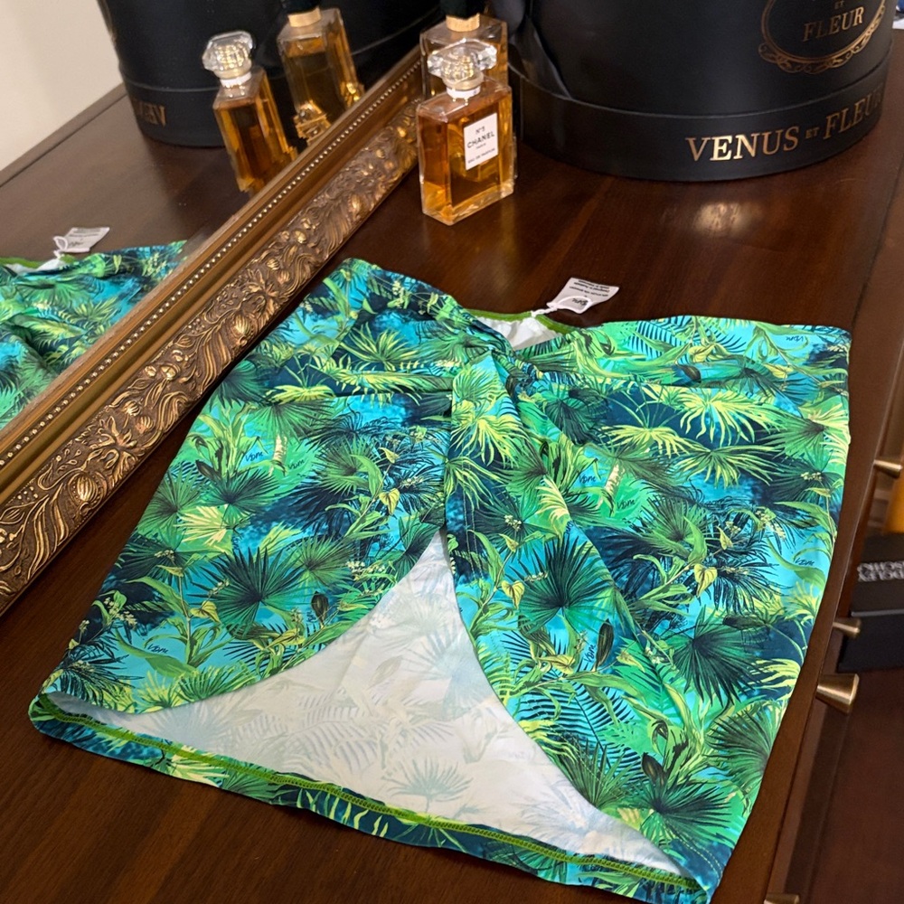 VDM the Label Green Swimsuit Cover Up Skirt, Bathing Suit Small